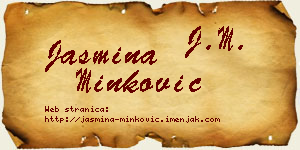 Jasmina Minković vizit kartica